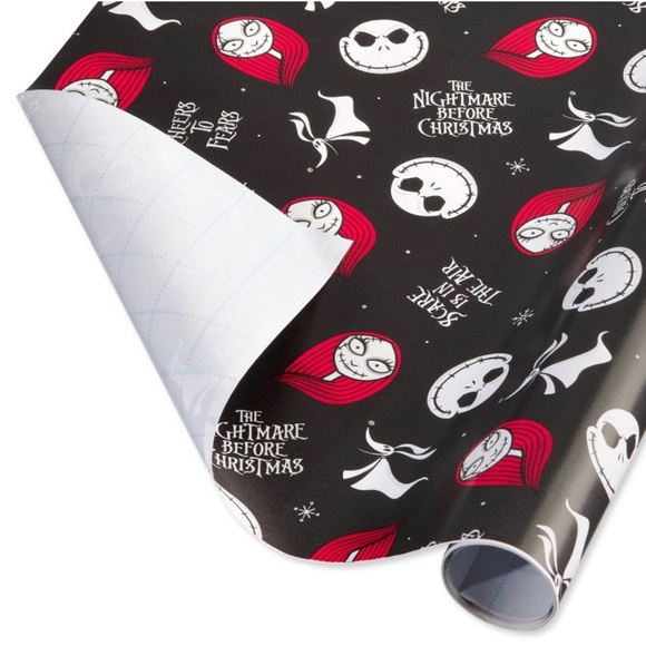 DISNEY TIM BURTONS NIGHTMARE BEFORE CHRISTMAS GIFT WRAP - Picture 2 of 3